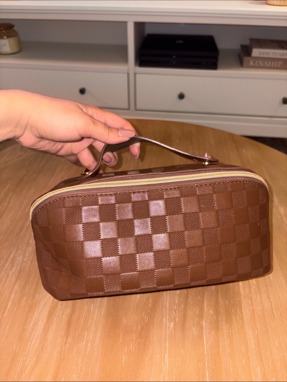 Brown Cosmetic Pouch